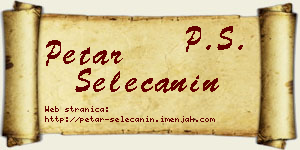 Petar Selečanin vizit kartica